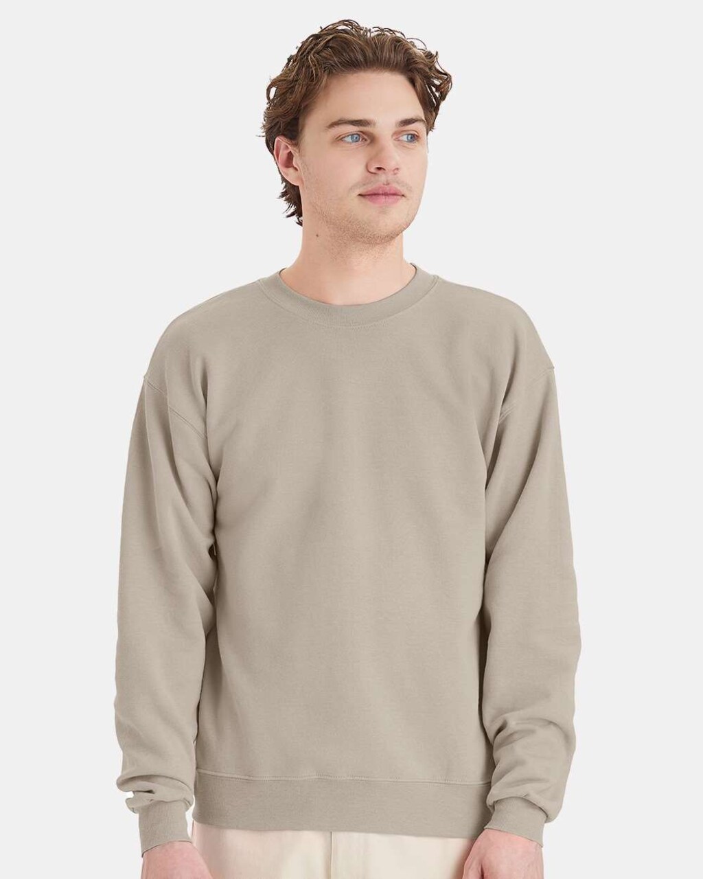 Hanes Unisex Sustainable BCI Cotton Blend Fleece Crewneck Sweatshirt For Daily Use